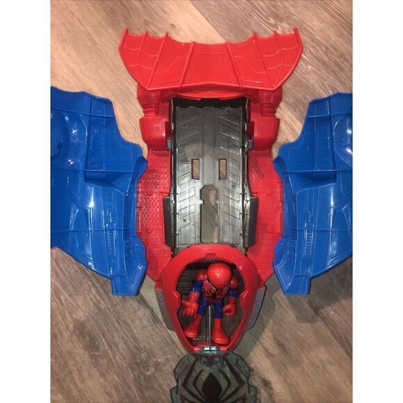 Marvel Super Hero Adventures Spider-Man Jetquarters Plane - Picture 5 of 13